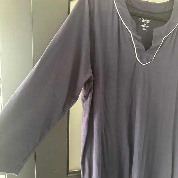 Coolibar UPF 50+ Oceanside tunic dress with 3/4 sleeves Navy size XXL - Picture 2 of 4